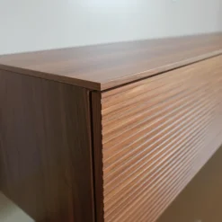 Schrankwand Cubo Holz Lack Nußbaum Natur 469 Glattlack Kaschmir