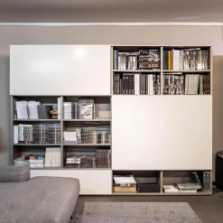 Schrankwand Studimo Lack Silbergrau Metallic Schiebetüren Lack Schneeweiß