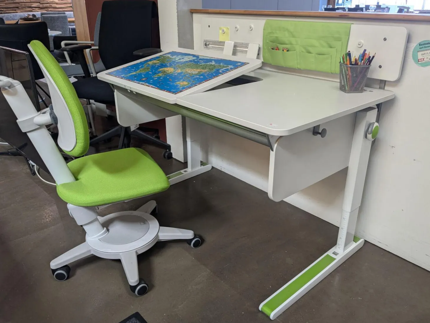 Schreibtisch Champion Left up Weiß Lackiert