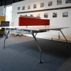 Schreibtisch Doppelarbeitsplatz Melamin Soft Light Stoff Plano Orange