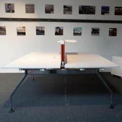 Schreibtisch Doppelarbeitsplatz Melamin Soft Light Stoff Plano Orange