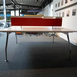 Schreibtisch Doppelarbeitsplatz Melamin Soft Light Stoff Plano Orange