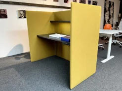 Schreibtisch Floater 84920 Platte Schiefer Stoff Curry Mit Beleuchtung