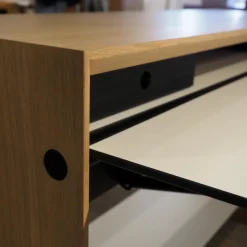 Schreibtisch La Punt Eiche Massiv Aufgehellt Lackiert Arbeitstablar Klappbar