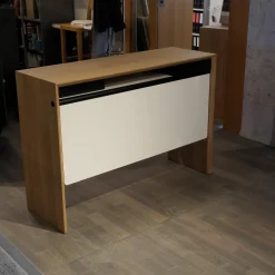 Schreibtisch La Punt Eiche Massiv Aufgehellt Lackiert Arbeitstablar Klappbar