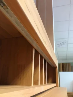 Schreibtisch Modell CASA-SONO Kernbuche Massiv Geölt Ausziehbar Mit Steckdose, USB-Anschüssen und Schubkasten