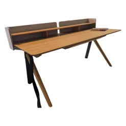 Schreibtisch Pisa Eiche Naturöl mit Ausstattungspaket 2 Höhenverstellbar Beleuchtung