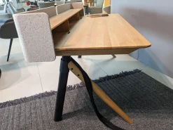 Schreibtisch Pisa Eiche Naturöl mit Ausstattungspaket 2 Höhenverstellbar Beleuchtung