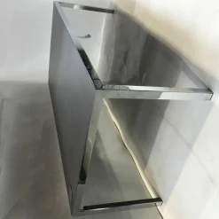 Schreibtisch Progetto 1 Eiche Grau Gestell Verchromt