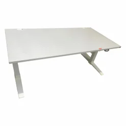 Schreibtisch Talo.S 160x80 Platte Weißgrau Gestell Weiß Höhenverstellbar