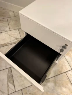 Schubkastencontainer Cassettiera Weiß Lackiert auf Rollen