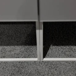 Schubkastenschrank Mio Korpus Lack Matt Asphalt Fronten Und Abdeckplatte Glas Matt Asphalt Gittergestell Steingrau