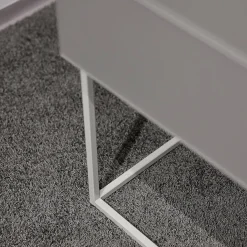 Schubkastenschrank Mio Korpus Lack Matt Asphalt Fronten Und Abdeckplatte Glas Matt Asphalt Gittergestell Steingrau