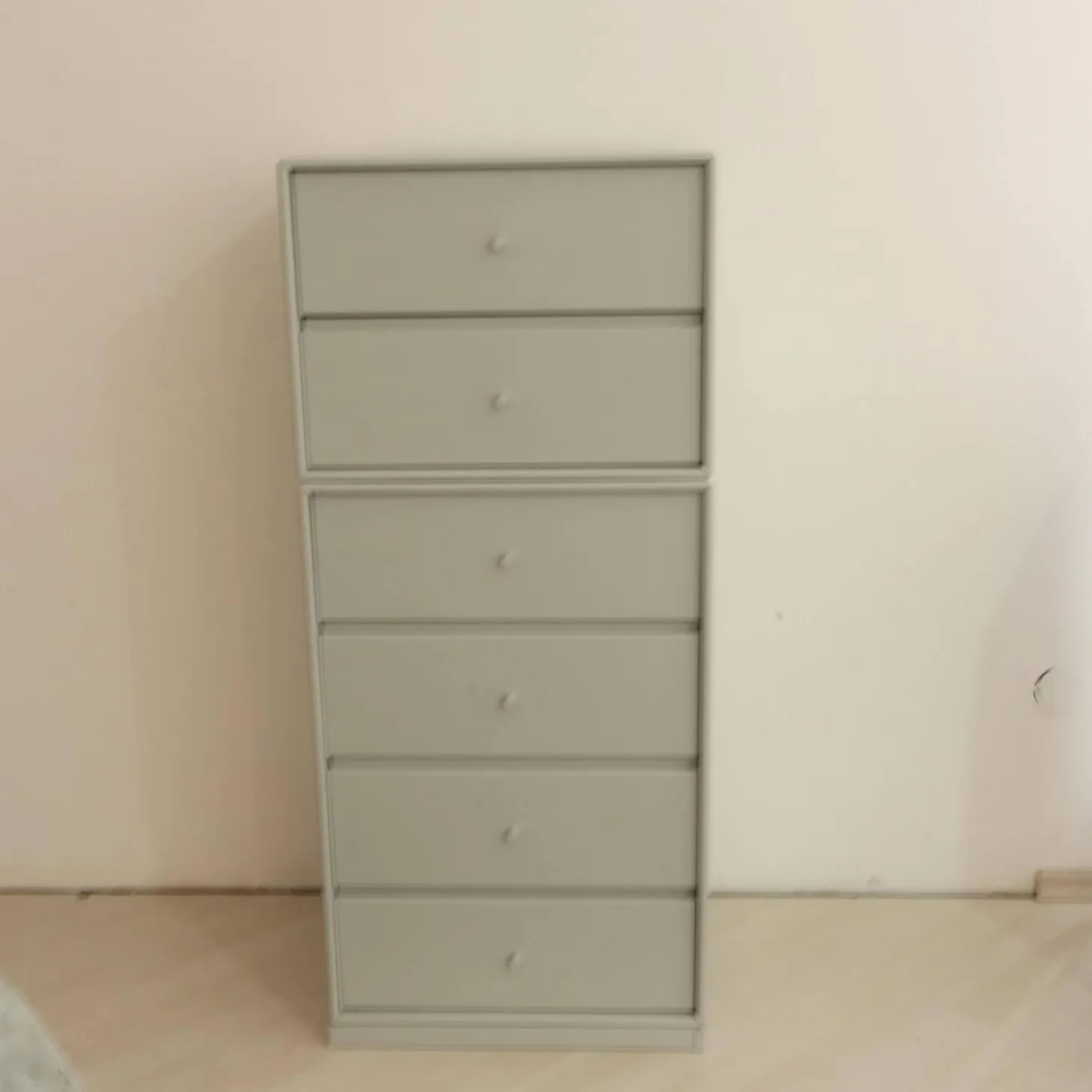 Schubkommode Archive Lack Nordic Grau