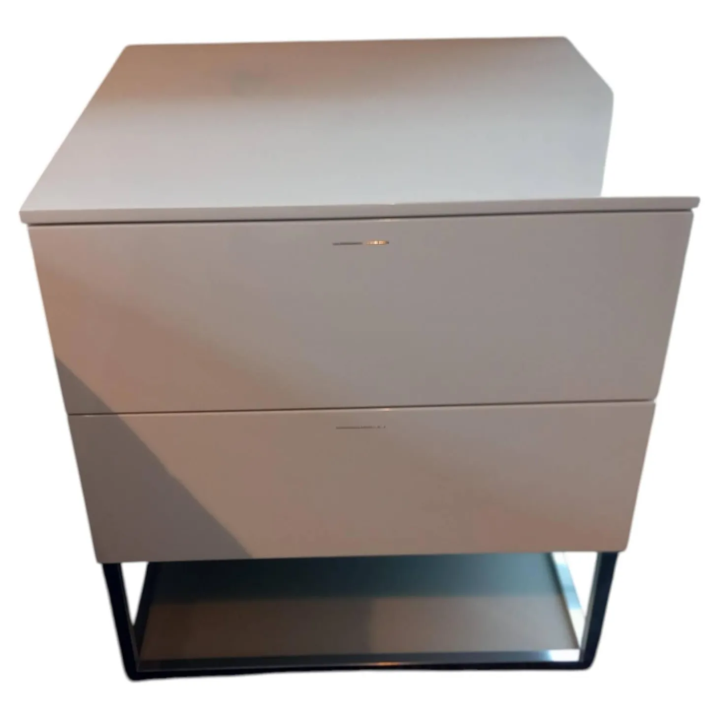 Schubladenkommode 909 Lack Hochglanz Kalkweiß