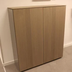 Schuhkommode Cube Change Esche Quarz Lack-Flintgrau M24