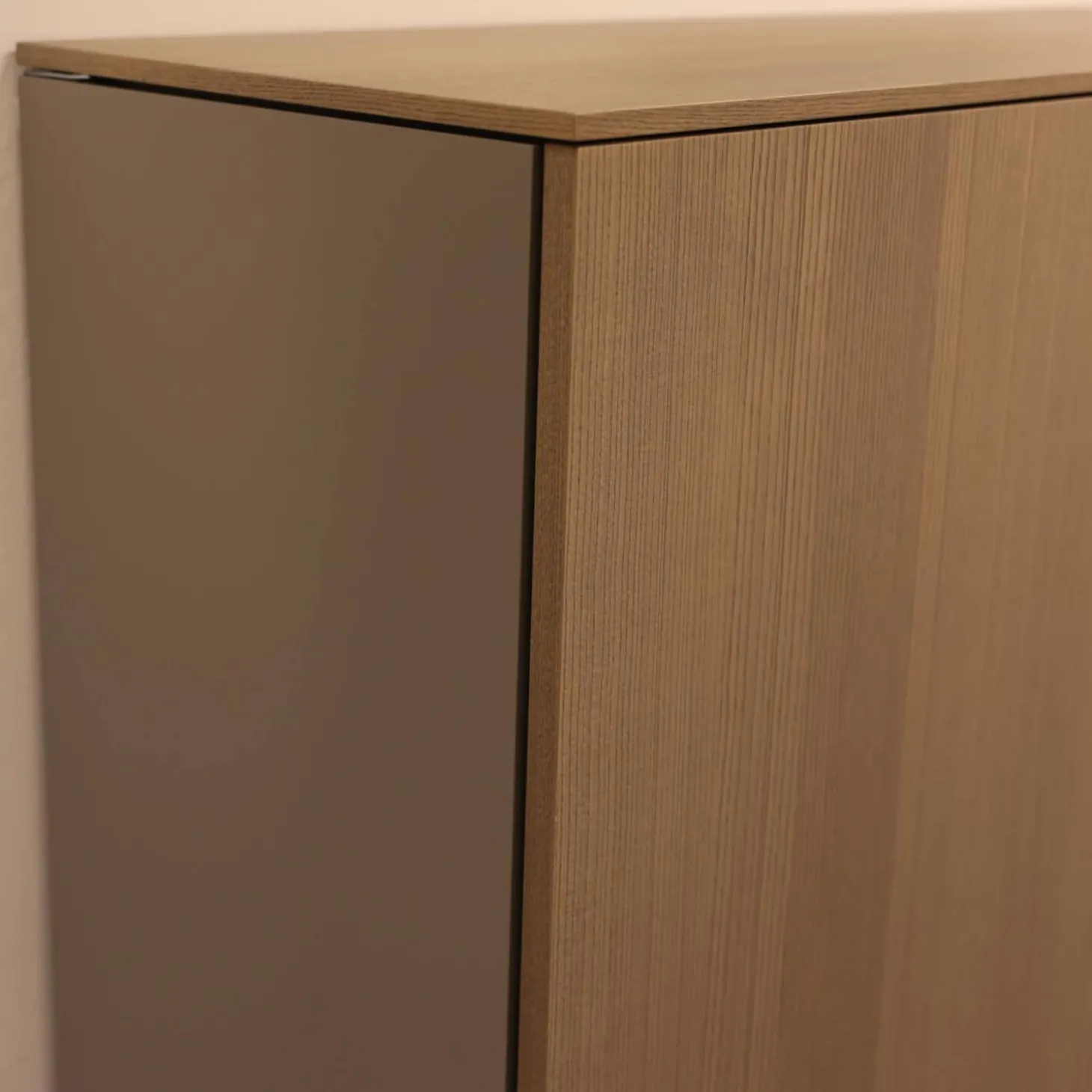 Schuhkommode Cube Change Esche Quarz Lack-Flintgrau M24