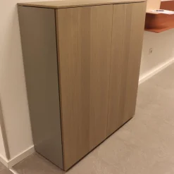 Schuhkommode Cube Change Esche Quarz Lack-Flintgrau M24