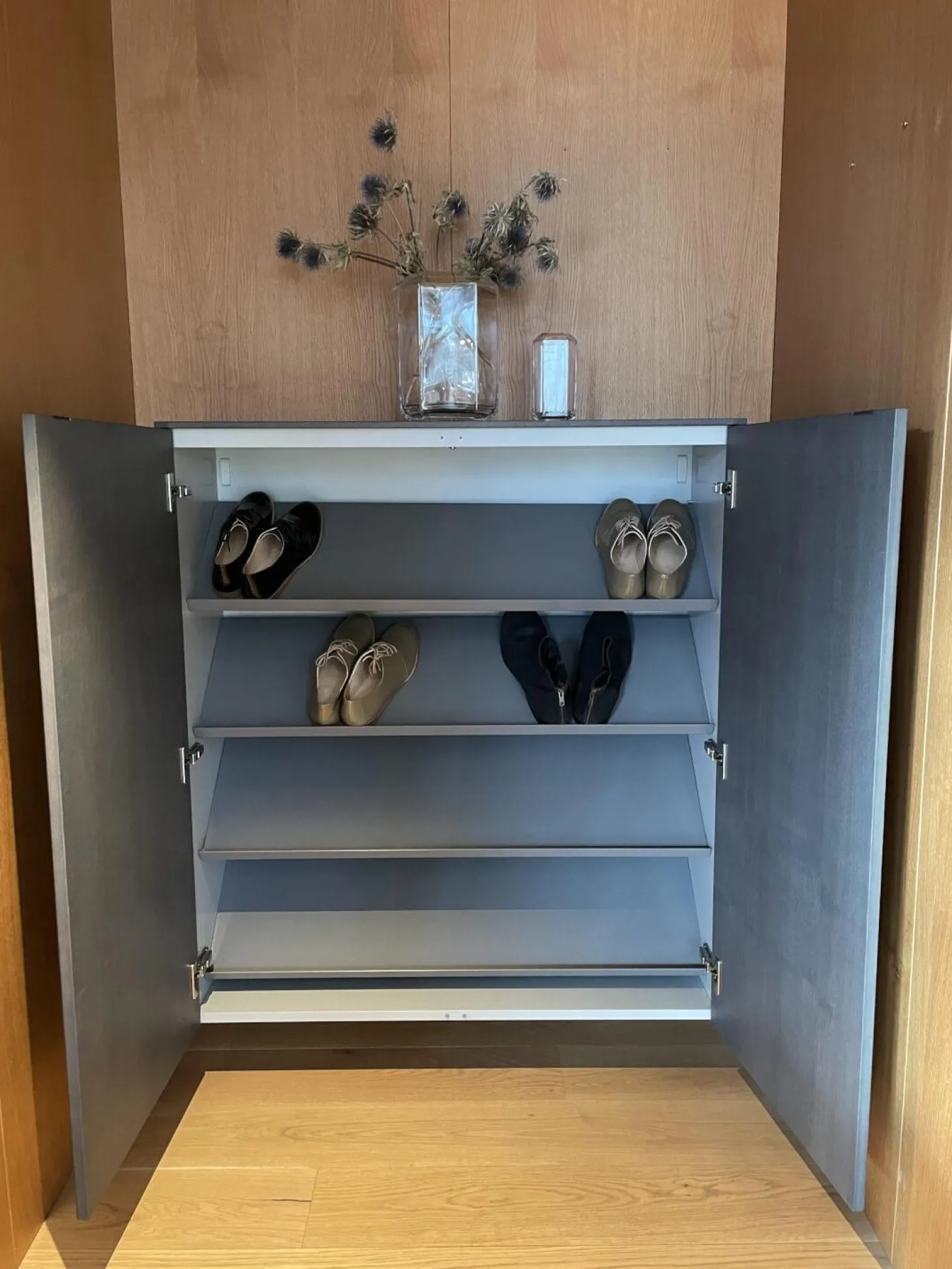 Schuhschrank Change Türen Esche Achat Korpus Lack Matt Kitt