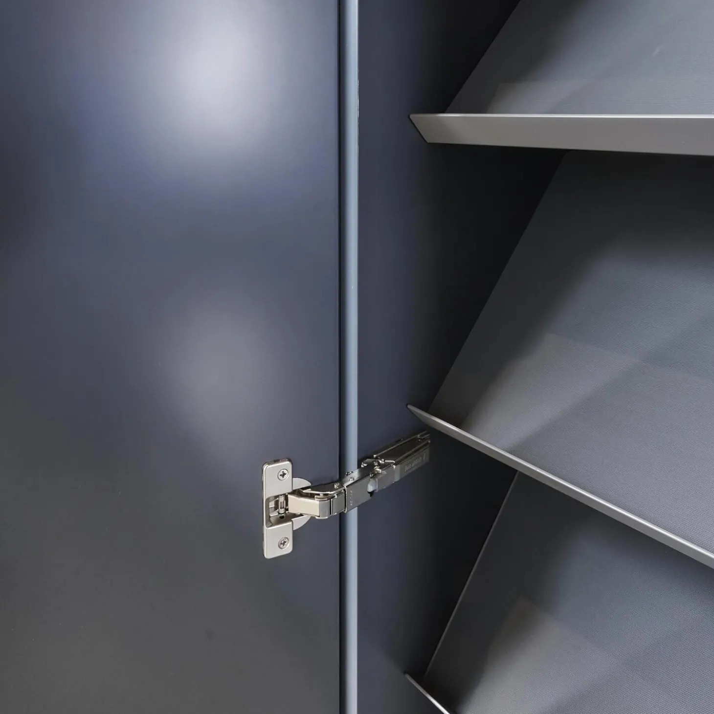 Schuhschrank Cube Light T21 Mattlack Anthrazit Glas