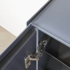 Schuhschrank Cube Light T21 Mattlack Anthrazit Glas