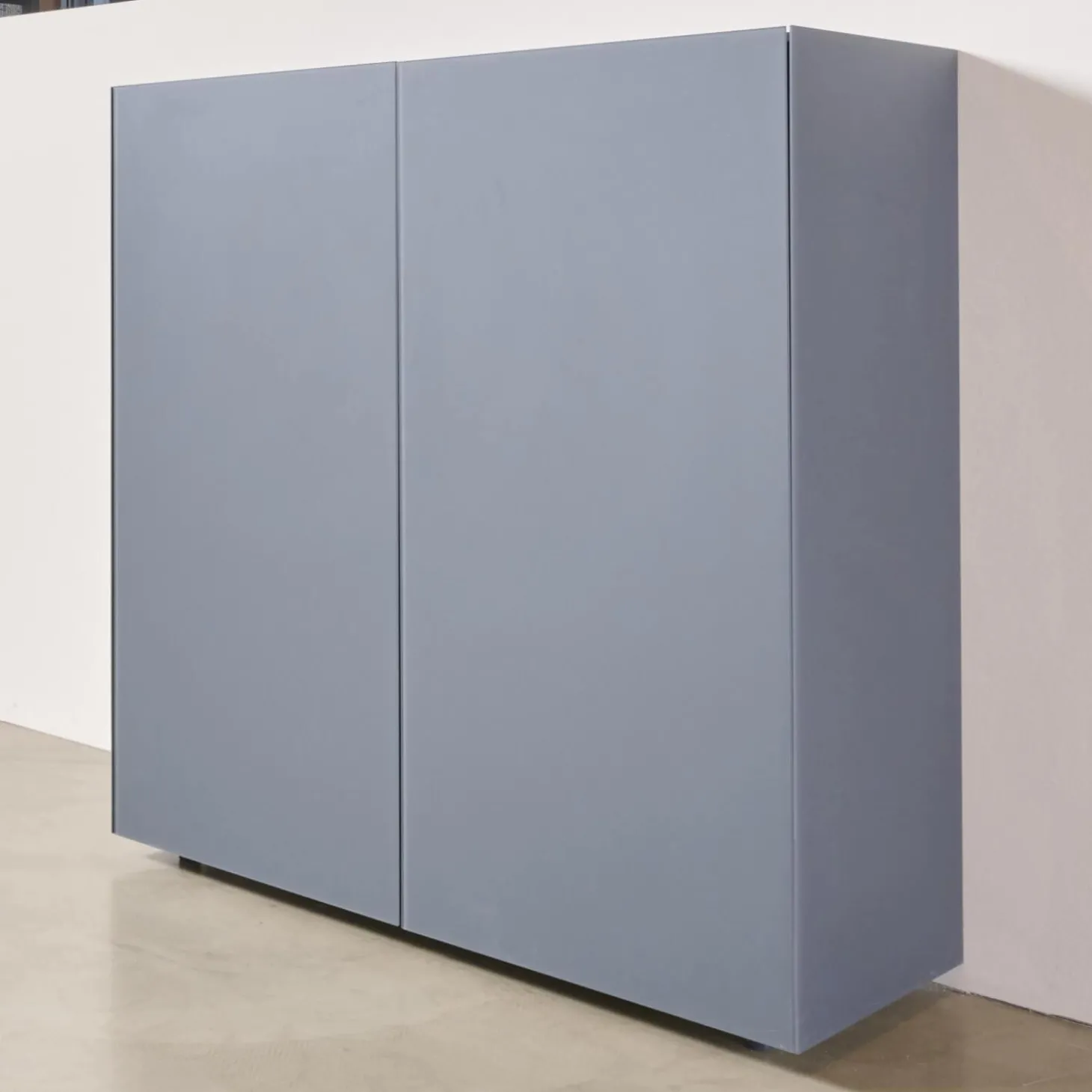 Schuhschrank Cube Light T21 Mattlack Anthrazit Glas