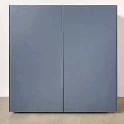 Schuhschrank Cube Light T21 Mattlack Anthrazit Glas