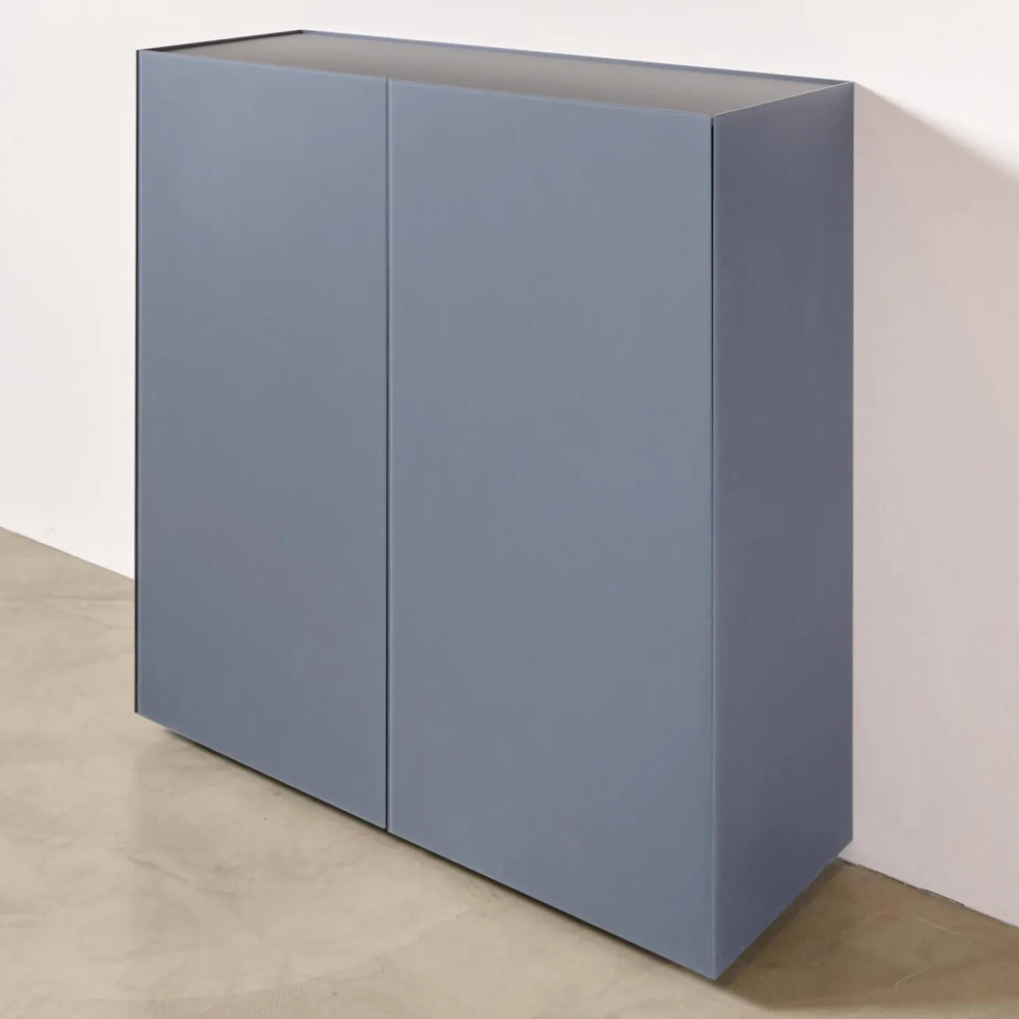 Schuhschrank Cube Light T21 Mattlack Anthrazit Glas