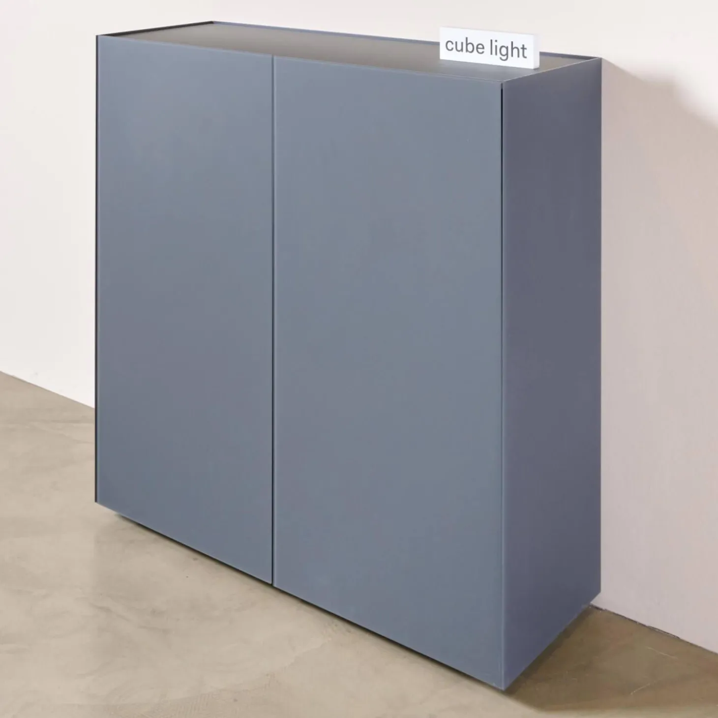 Schuhschrank Cube Light T21 Mattlack Anthrazit Glas