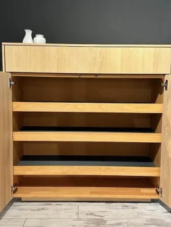 Schuhschrank Cubus Filigno Eiche Wild Weiß Geölt Innenausführung Buche Mit Touchbeschlag