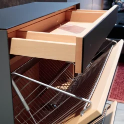 Schuhschrank Haiku Korpus Buche Glas Stahl Matt Mit Qi Ladeeinheit