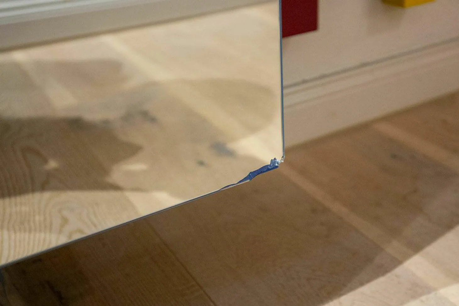 Schuhschrank Line Lack Sapphire Blau Schuhböden Aluminium Silber Pulverbeschichtet Mit Spiegel