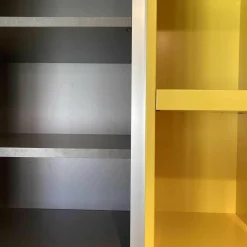 Schuhschrank Stripes Weiß Grau Zitronengelb