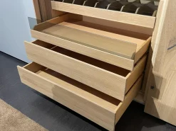 Schwebetürenschrank Soft Eiche Wild Weißöl Farbglas Matt Hellgrau Inklusive Innenleben Und Beleuchtung