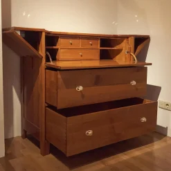 Sekretär Kirschbaum Griffe Metall Glänzend