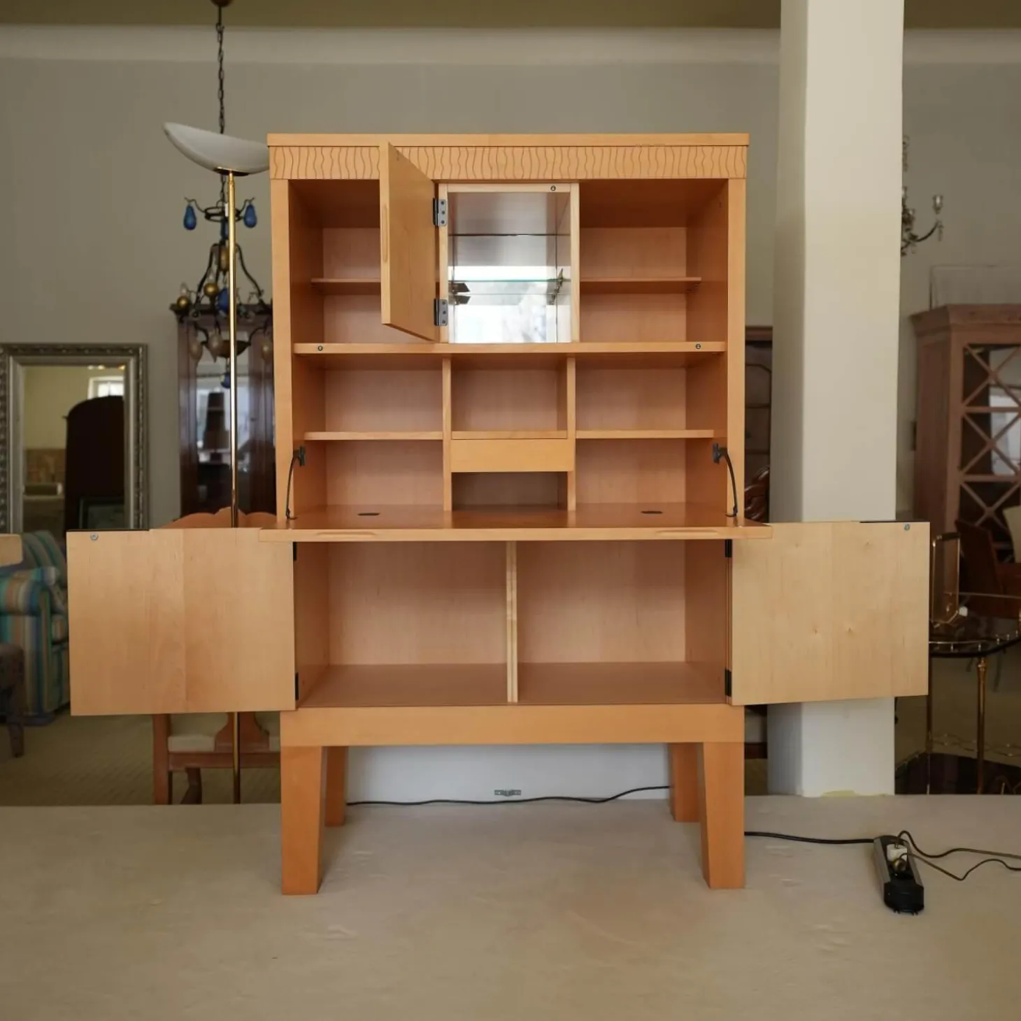 Sekretär SSA Holz Ahorn mit 2 Türen