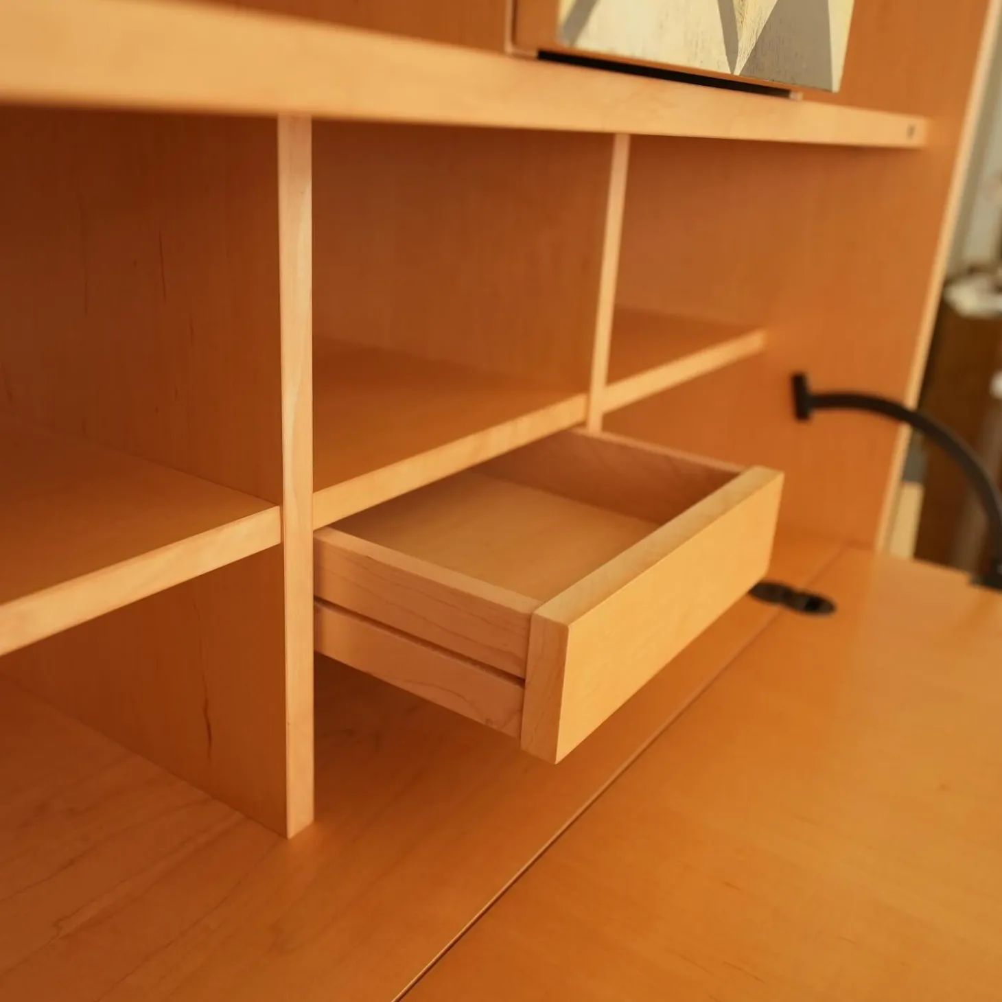 Sekretär SSA Holz Ahorn mit 2 Türen