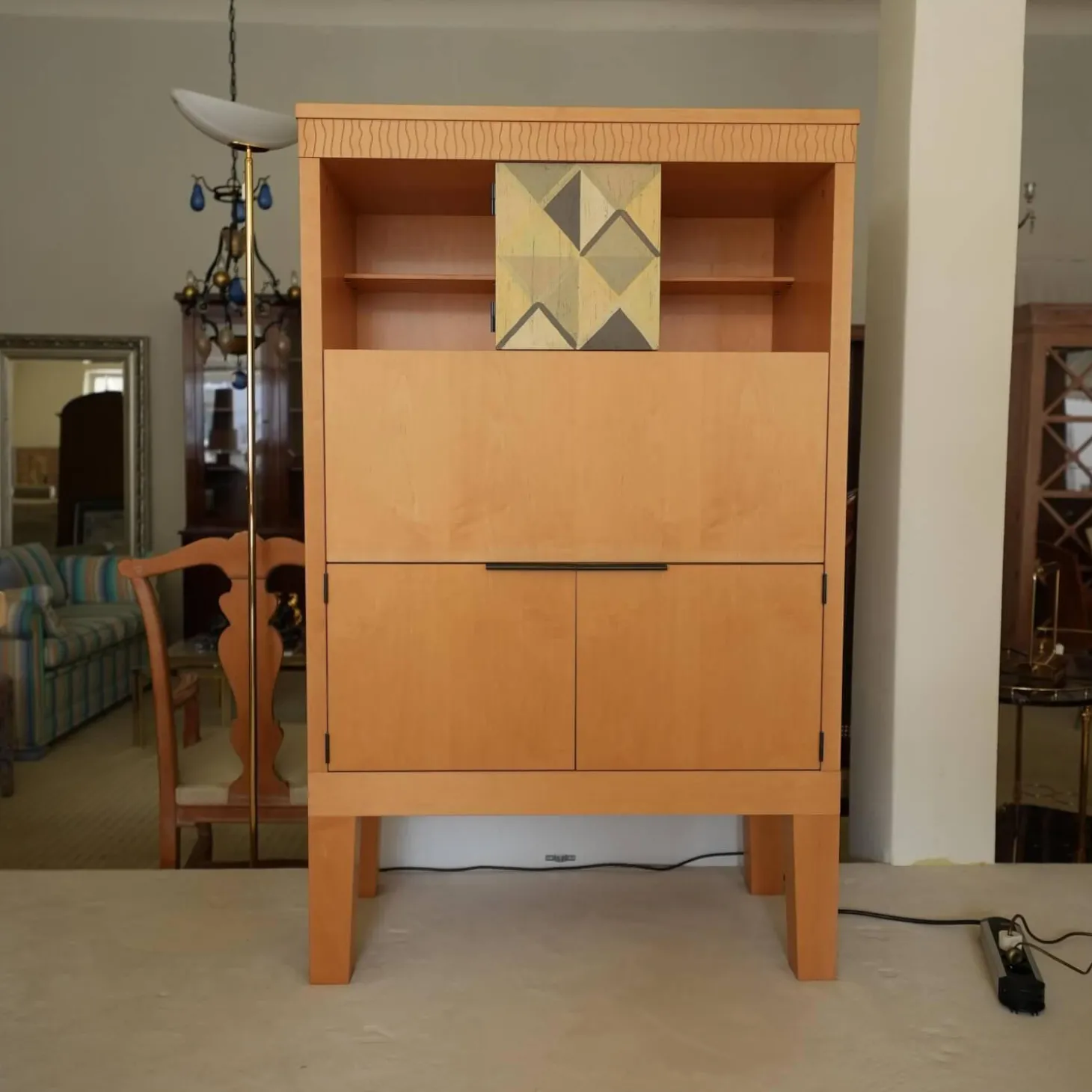 Sekretär SSA Holz Ahorn mit 2 Türen