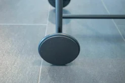 Servierwagen Bond Tischauflage Leder 175 Schwarz Gestell Schwarzbraun Feinstruktur Mit Rollen