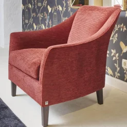 Sessel 135 1001 Saloni Bezug Stoff City Velvet CA 7832 063 Keder Claire 1787 111 Füßen Wengefarbig Braun