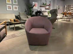 Sessel 178 Bezug 1075 Flachgewebe Pastellviolett Mit Kunststoffgleitern