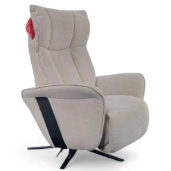 Sessel 7927 Easy Swing S Stoff Nuvano Natur Grau Sternfuß Metall Anthrazit Pulverbeschichtet 2 Motorig