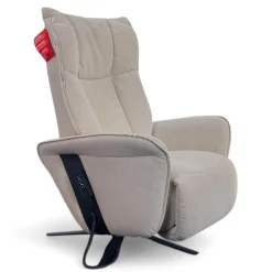 Sessel 7927 Easy Swing S Stoff Nuvano Natur Grau Sternfuß Metall Anthrazit Pulverbeschichtet 2 Motorig