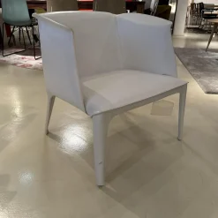 Sessel 66 Isabel Bezug Leder 5007 Weiß