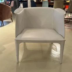 Sessel 66 Isabel Bezug Leder 5007 Weiß