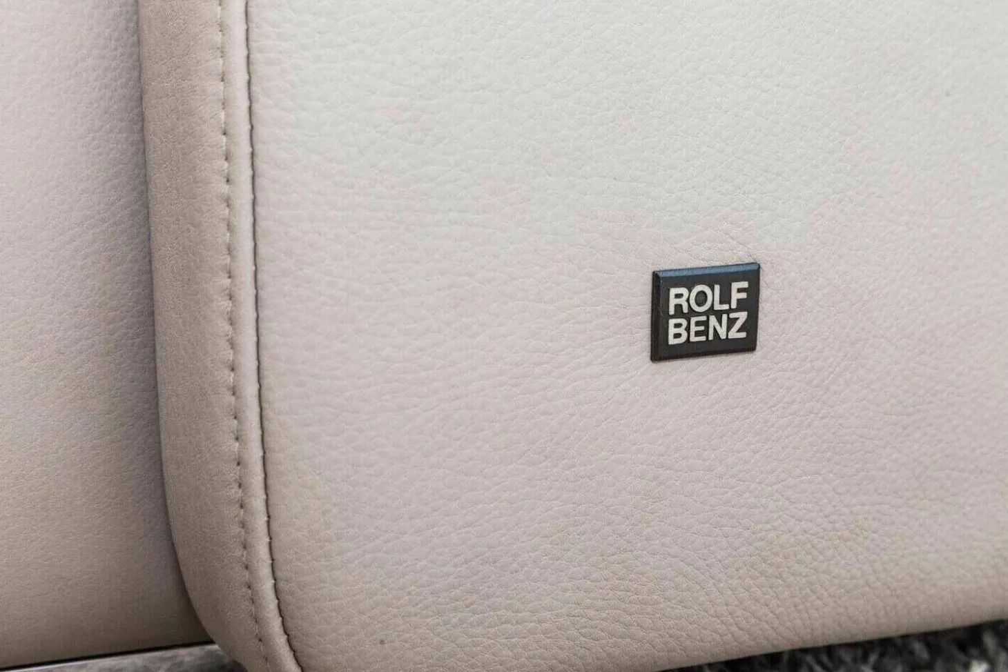 Sessel 5200 Leder Beige Mit Hocker