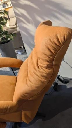 Sessel 7721 Leder Buffalo 33 Ocker Braun Sternfuß Anthrazit