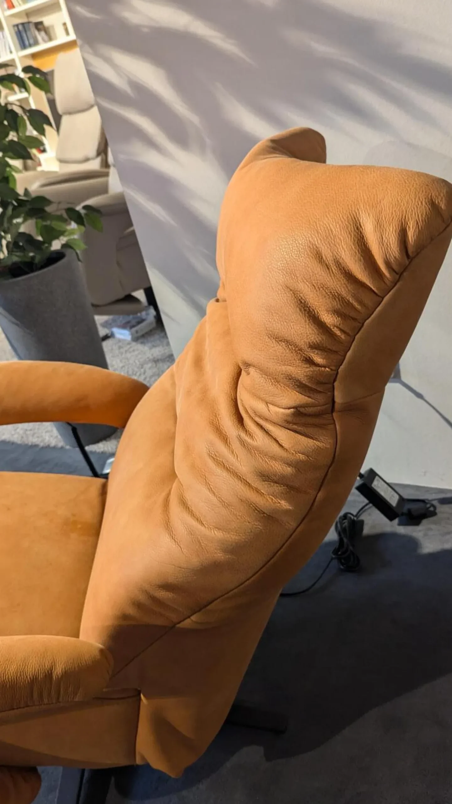 Sessel 7721 Leder Buffalo 33 Ocker Braun Sternfuß Anthrazit