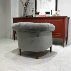 Sessel 1443 RV Samt Grau