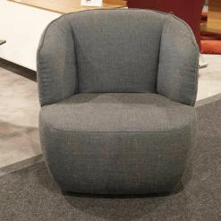 Sessel 384-16 Stoff 05.218 Dunkelblau Fuß Kunststoffgleiter